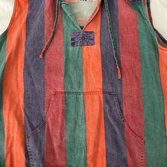 Details Express Sleeveless Hooded Striped Pullover - Picture 7 of 13